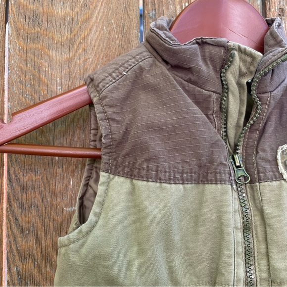 KIDs HQ Boy’s Brown Tan Full Zip Vest - Picture 2 of 10